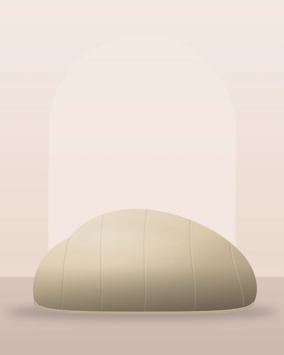Beanify Lounger in Beige — Front view